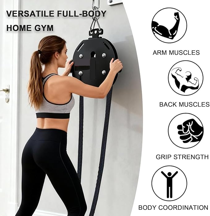 Endless Rope Trainer - Rope Pull Exercise Machine with 20kg Adjustable Resistance, 100K+ Tested Steel-Core for Full-Body HIIT, Grip & Strength Training, No Assembly