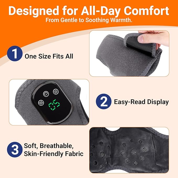 Foot Renew Triple Method Massager - Cordless Heated Foot Massager with 5 Heat & 3 Vibration for Pain Relief & Relaxation, Portable for Home, Office, Travel - Ideal Gift
