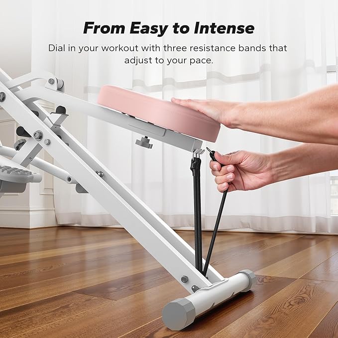 MERACH Upgraded Squat Machine for Women, Smart Row and Deep Squat Trainer with Tablet Stand, Adjustable Resistance & 350LB Weight Capacity, Foldable Home Exercise Equipment, Connect MERACH APP