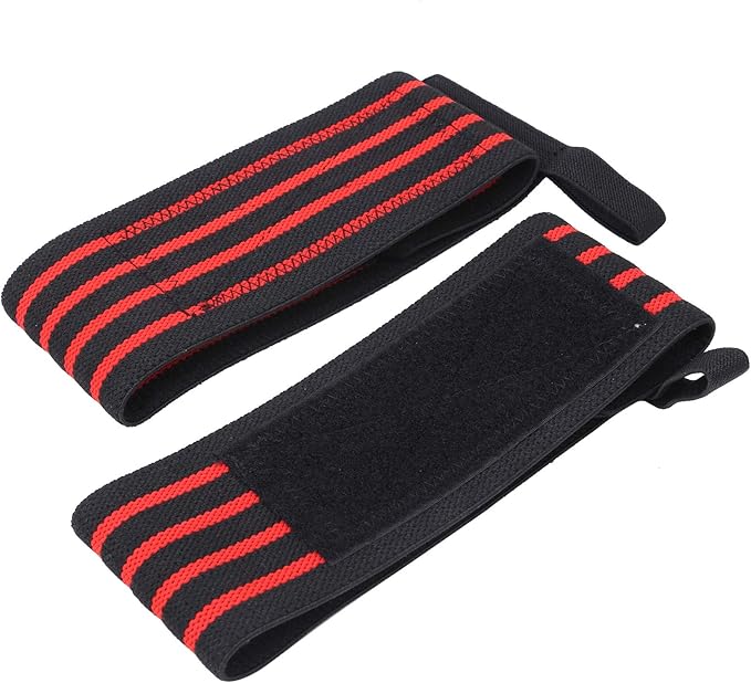 Alomejor Fitness Manual Manure Bracket High Performance Joint Wrap Adjustable Compression Joint Guard 1pair Ideal for Weightlifers, Heavy Lifting High Starch Nylon