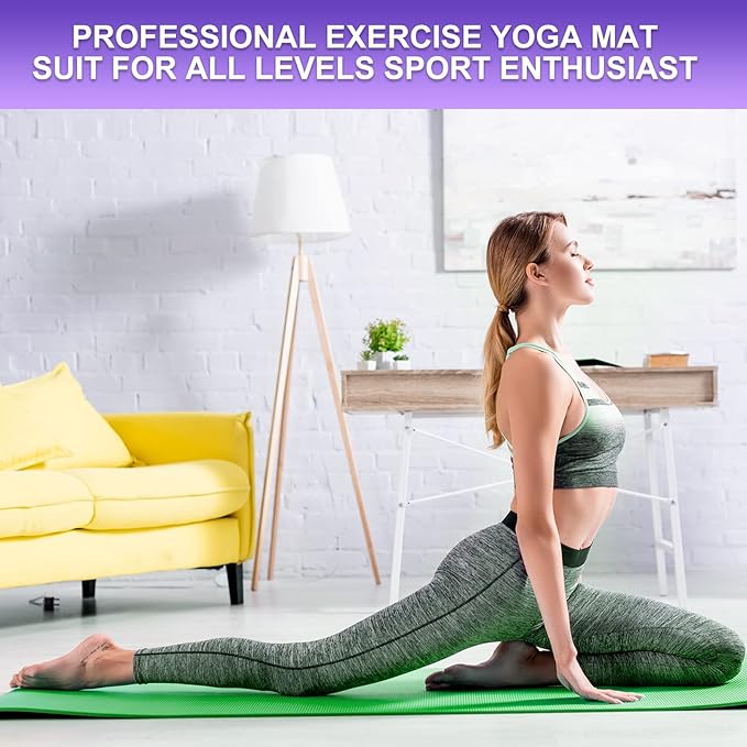 24 Pack 3 mm Thick Yoga Mat Bulk, Non Slip Exercise Workout Fitness Pad for Women Men, Gym Home Yoga Pilates, Easy to Clean, Sturdy PVC