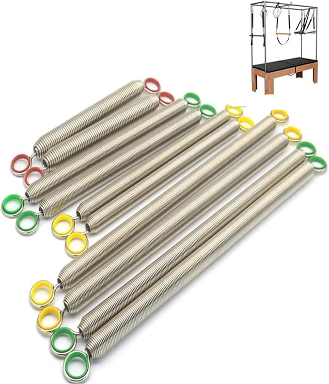 Pilates Pro Chair Springs 10PCS Pilates Reformer Pilate Equipment Accessories Yoga Heavy Duty Music Wire Steel Tension Springs