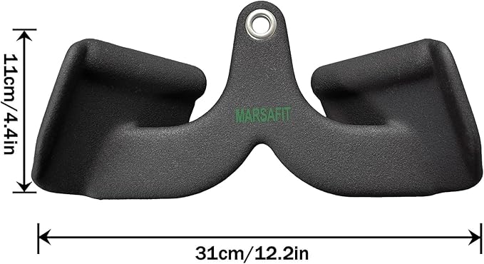 Home Gym Fitness Rowing T-bar V-bar Pulley Cable Machine Attachment, Bicep Curl Tricep LAT pulldown Bar Back Strength Training Handle Grips LAT Pull Down Bar for Seat Row Workout