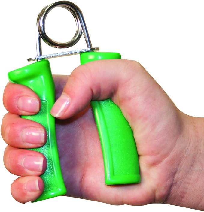 CanDo Hand Grip Exerciser Pair-Green, Medium (Pack of 2)