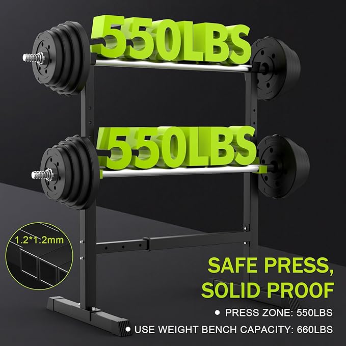Adjustable Folding Weight Bench for Home Gym, 660 lbs Capacity Multi-Functional Workout Bench Sturdy Durable for Full Body