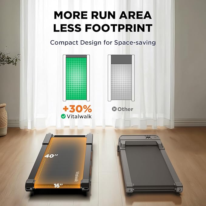 Walking Pad Treadmill with Incline, Full Deck, Auto Incline 12%-20%, 400/350lbs Capacity, Compact Under Desk Treadmills for Home Office, 3.0HP Brushless, Vertical Store Black-Apollo 11 Elite