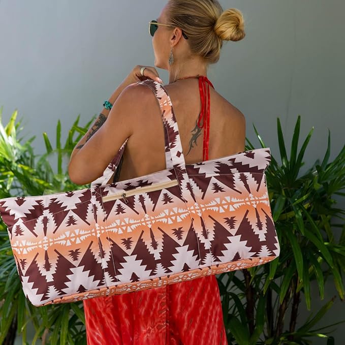 Yoga Mat Bag Yoga Mat Carrier with Shoes Compartment & Wet Pocket Pilates Bag with Zipper Pockets & Yoga Mat Holder Strap Yoga Bags and Carriers Fits All Your Stuff
