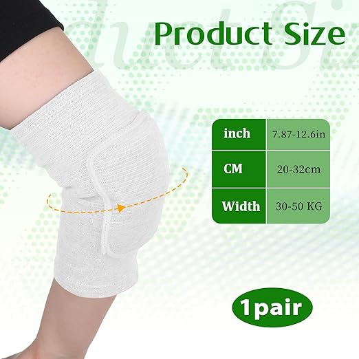 1 Pair Volleyball Elbow Pads, Arm Brace Pads Elbow Protector Strap Support Fitness Arm Protector Compression Breathable with Padded Soft Support Cushion for Men and Women(White,XS)