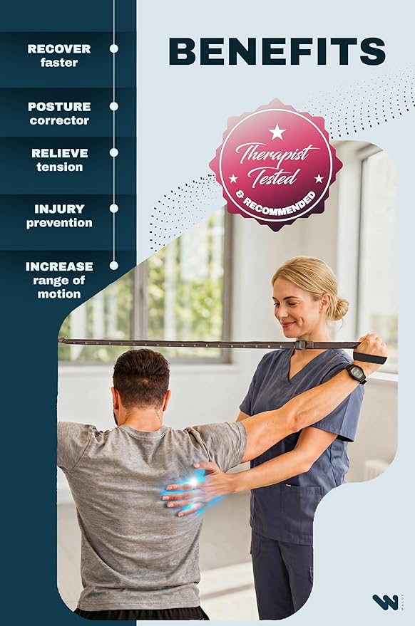 Stretch Bands for Exercise - Non Elastic Posture Corrector, Hunchback Correction, Yoga Strap, Stretching Strap, Stretching Bands, Stretch Strap, Yoga Band, Leg Stretcher Band, Physical Therapy Bands.
