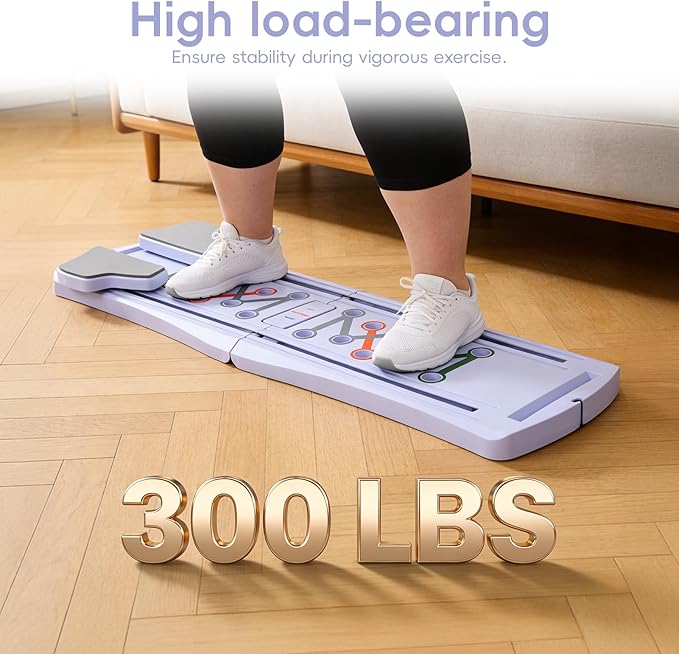 Pilates Board, Foldable Pilates Reformer for Home, Multifunctional Abdominal Trainer, Pilates Machine for Home Workout, Non Slip Lightweight Core Trainer for Plank Crunch Push Up