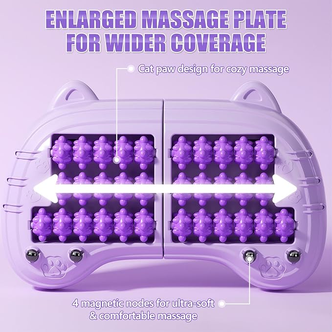 Foot Roller Massager for Plantar Fasciitis Pain Relief, Large Size Under Desk Feet Massage, Manual Acupressure Tool, Eases Pain & Cold Feet, Boosts Circulation, Split Portable & Washable