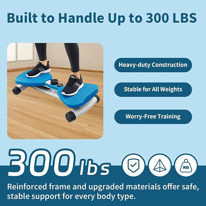 Twister, Adjustable Twisting Board for Women and Men, Home Gym Equipment Noiseless Twister, 330 lbs Load Capacity | Digital Display Tracks Time, Reps and Calories (Blue,Pink,Purple)