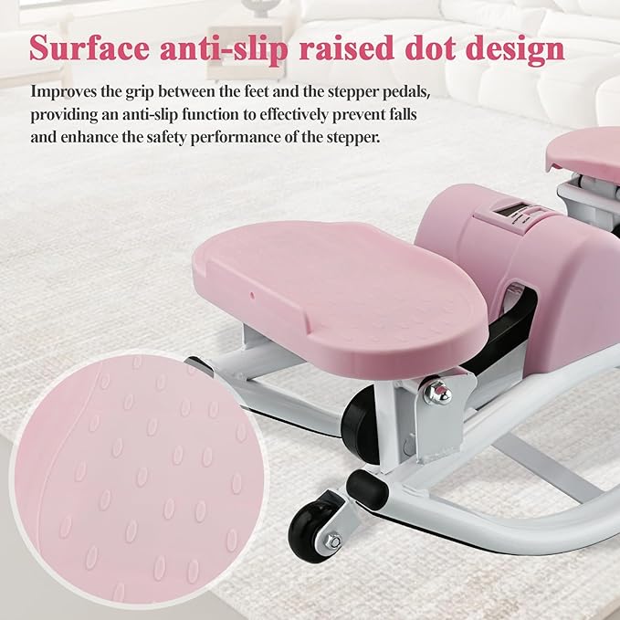 Rock Stepper, Side to Side Rocker Stepper Machine, Low-Impact Lateral Steppers for Knees and Joints, U-Shaped Rock Stepper Machine for Home Workout