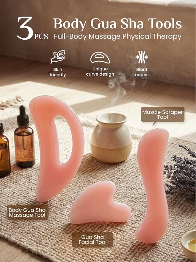3PCS Muscle Scraper Tools, guasha Tool for Body, Scraping Tool Physical Therapy, myofascial Release Tool, Massage Tools for deep Tissue