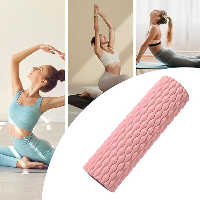 Sports Foam Roller -15inch Tissue Massager, Yoga Muscle Roller | Deep Tissue Massage Fitness Foam Rollers, Foam Muscle Water Drop Roller, Column Indoor Home Muscle Relaxation Foam Roller Fitness Yoga