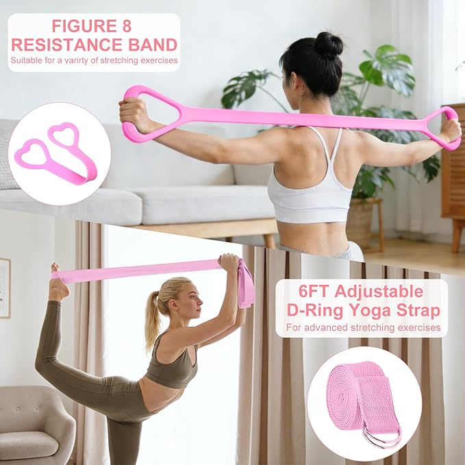 13 PCS Pilates Kit for Women,Pilates Kit for Home Workouts, Pilates Equipment Ring and Ball Set, Home Pilates Workout Kit, Pilates Starter Kit for Women at Gym Studio Travel