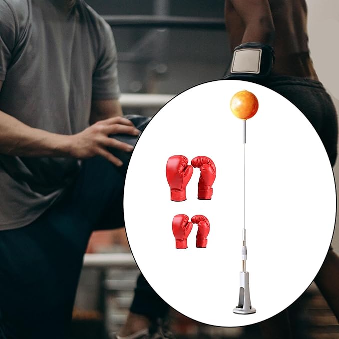Boxing Reaction Ball Boxing Speed Ball Height Adjustable Home Gym Fitness Workout Floor Standing Boxing Equipment Reflex Ball