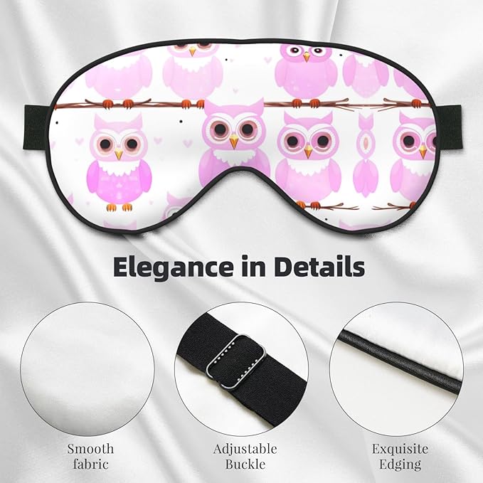 Cute owl Head-Mounted Double-Sided Light-Blocking Sleeping Eye mask to Protect Eyes and Relieve Eye Fatigue