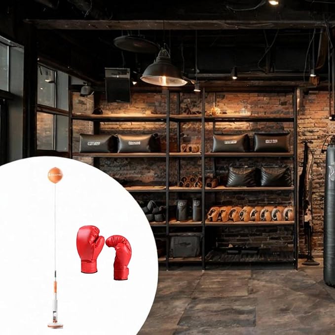 Punching Bag, Height Adjustable Boxing Set with Stand, Boxing Reaction Ball, Speed Bag Punching Equipment for MMA Home Gym Workout Fitness