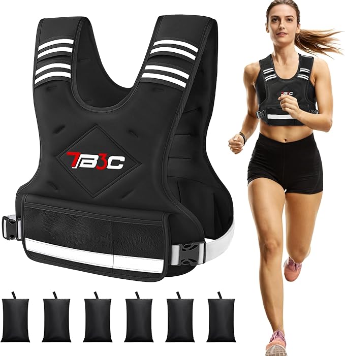 Adjustable Weighted Vest for Women - 04-10lb/11-20lb/20-32lb Vest with 6 Ironsand Weights for Strength Training,Body Weight Vest Exercise Set for Running, Walking and Home Workouts