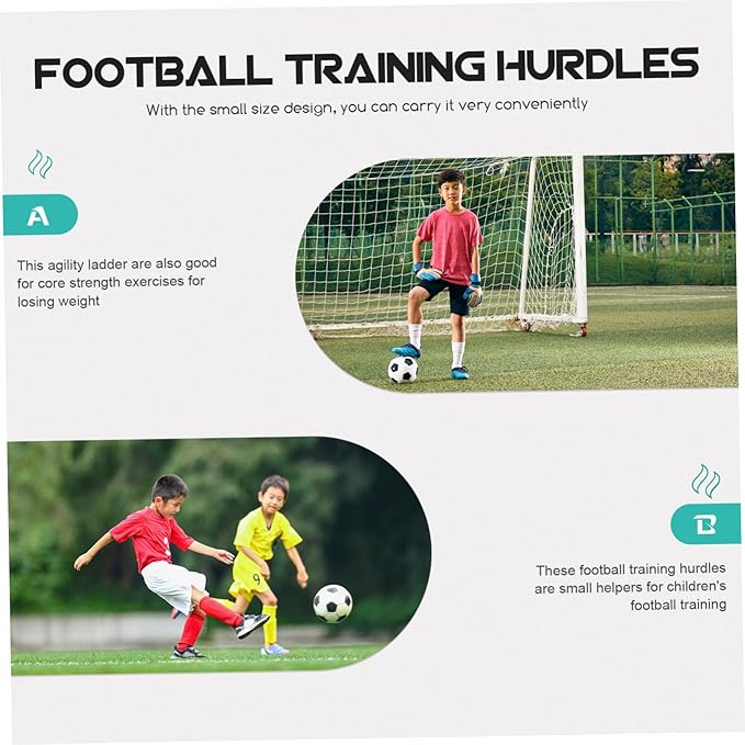 GALPADA 5Pcs Orange Soccer Agility Training Hurdles Stable Outdoor Speed Equipment for Football Baseball and Track Drills Enhance Coordination and Practice Drills