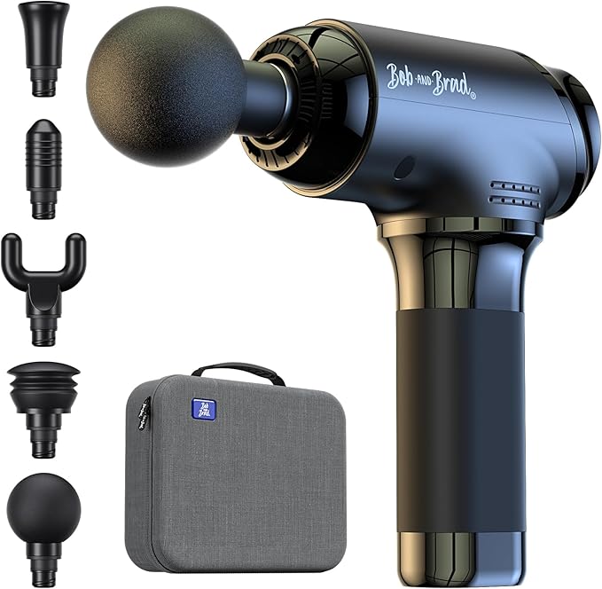 BOB AND BRAD T2 Massage Gun, Deep Tissue Percussion Muscle Massage Gun for Back and Neck, Upgraded 4000 mah Battery, HSA Handheld Electric Back Massager for Athletes Pain Relief FSA Eligible