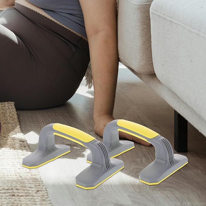 Kisangel 2pcs Push up Bars Strength Training Pushup Stands with Non-slip Handles Plastic Home Workout Fitness Equipment for Pilates and Bodybuilding