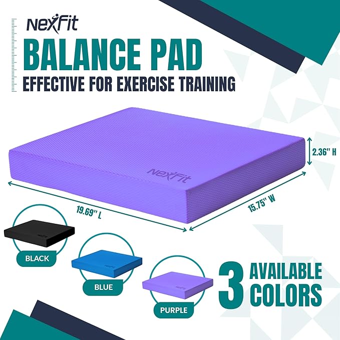 High-Density Balance Pad - Durable TPE Foam Balance Pad Physical Therapy, Foam Exercise Pad with Non-Slip Surface, Lightweight for Home & Gym Workouts, Core Strength & Balance Enhancement
