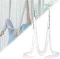 Kojem Aerial Silk Fabric Yoga Swing Kit For Fitness Yoga Inversions Flexibility Core Strength Dance White Nylon Fabric 6.6/13.1 Yards