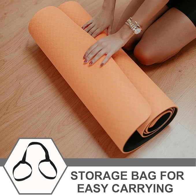 4pcs Yoga Mat Straps for Carrying, Adjustable Non-Slip Sling 31 Inch Yoga Mat Carrying Straps