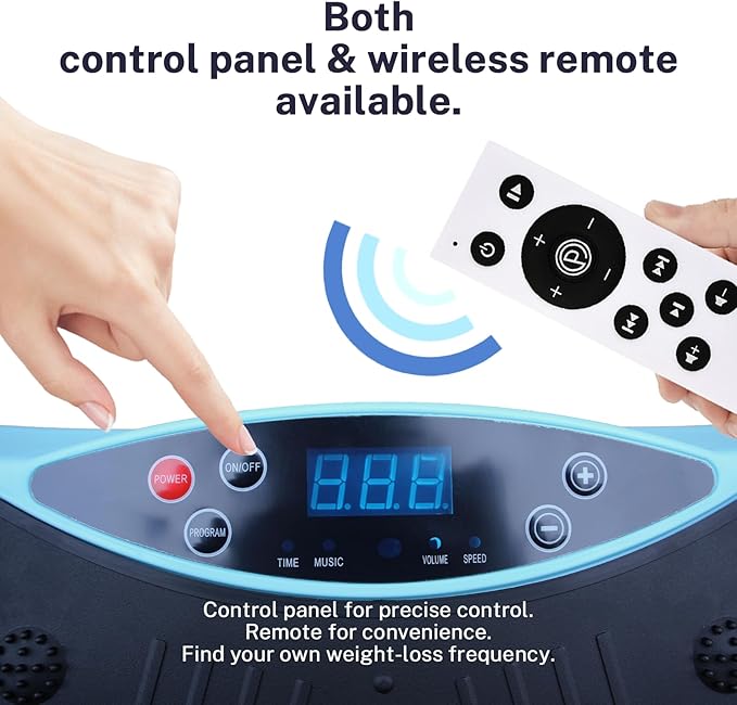 Power Vibration Plate Exercise Machine 300Lbs Capacity Full Whole Body Workout Vibration Platform,Waver Vibration Plate for Home Fitness