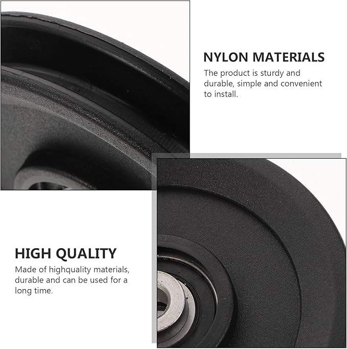 Fitness Pulley Wheel Nylon Bearing Gym Exercise Pulley for Strength Training Equipment Attachment Home Workout Sturdy Hanging Wheel