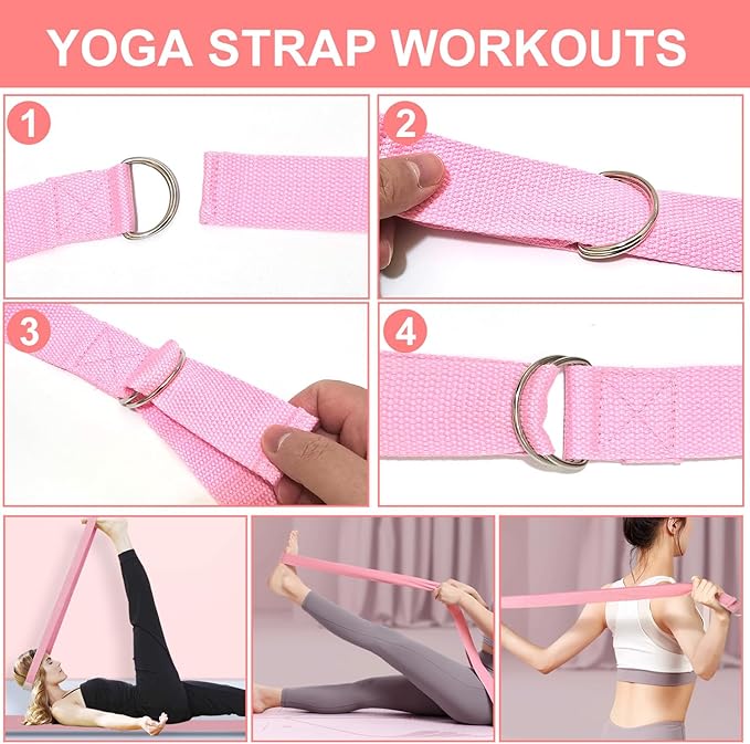 Pilates Ring Set with Resistance Bands– Anti-Slip Magic Circle Pilates Ring for Home Workouts, Full-Body Toning, Strength Training for Women 14PCS