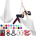 Aerial Silk Set, Premium 9Yards/8.2m Medium Stretch Fabric Silks, Perfect for AntiGravity Hammock Yoga Training & Dance Circus Performances Includes Hardwares & Daisy Chains