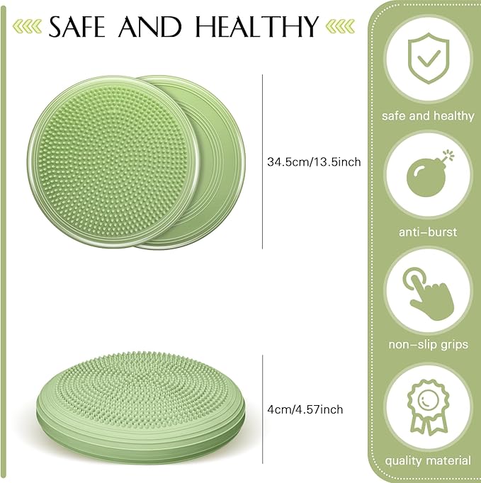 Libima 4 Pcs Wiggle Seat Inflated Wobble Cushion for Sensory Kid 13 Inches Balance Disc Flexible Seating for Classroom Sensory Pad for Chair Wiggle Cushion