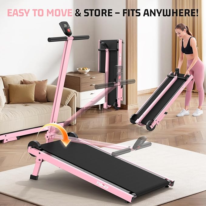 Walking Pad Treadmill with Desk Workstation, 15% Incline Treadmill with Handle Bar, Foldable Treadmills Under Desk for Home/Office, 400 lbs+ Capacity, Adjustable Height, Removable Desk, 3.5HP Motor