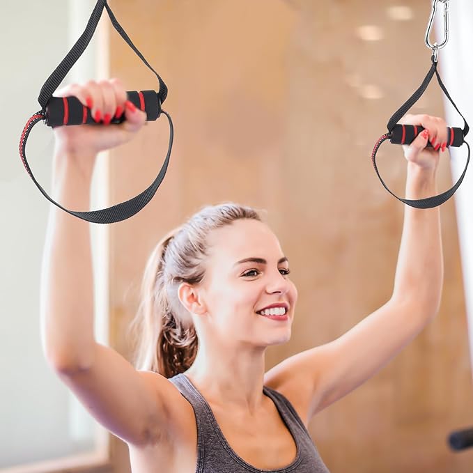 SUPVOX Resistance Band Handle Fitness Training Grip Cable Machine Attachment, Dual-use Workout Strap Handle for Strength Training and Gym Exercise Equipment