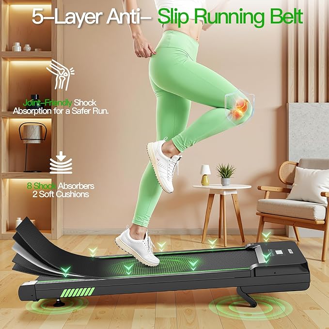 Akluer Walking Pad with 12% Auto Incline, Under Desk Treadmills for Home and Office, 2.5HP Quiet Portable Walking Pad with Smart App Scenic Routes & Bluetooth Speaker for Home Hiking