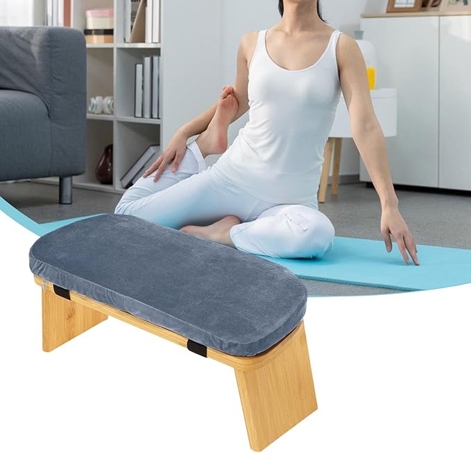 Yoga Meditation Bench Prayer Stool Portable for Extended Practice Kneeling Stool