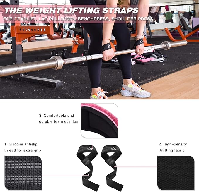 ATENTO 10Pcs Barbell Pad Set with Weight Lifting Belt, Thick Cushion Hip Thrust Pad for Bench Press, Lunges, Workout, Leg Exercise, Squat Bar Pad for Relief Pressure from Neck & Shoulder for Smith machine & Olympic Bars, with 2 Gym Ankle Straps, Hip Re...