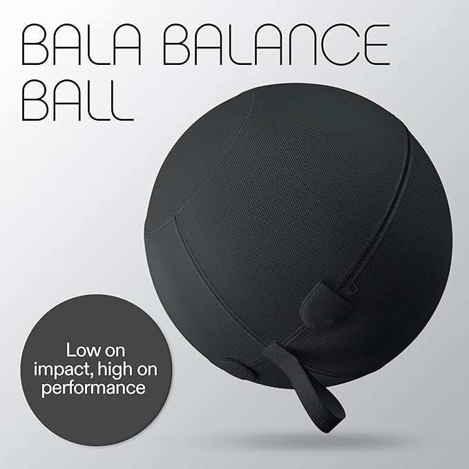 Bala Balance Ball - Exercise Ball Chair for Yoga, Pilates, Barre, Core Strengthening & Physical Therapy - Women's Gym Equipment & Workout Accessories