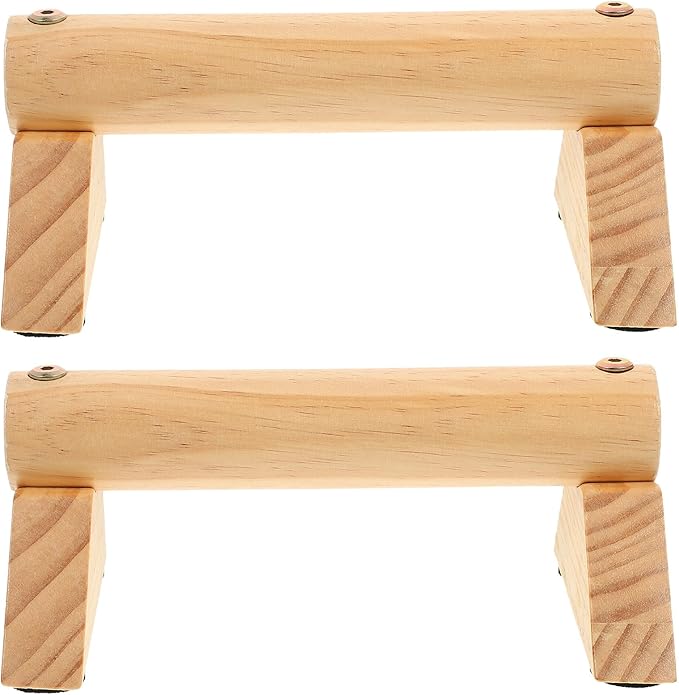 SUPVOX Push-up Handles Set with Non-slip Pads, Pine Wood Pushup Stands 21x13x8.7cm, Muscle Trainer for Home Workout and Strength Training Equipment