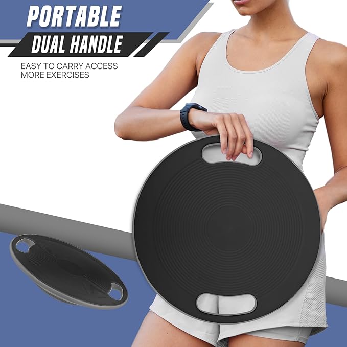 Wobble Balance Board with 15.5" No-Skid Surface for Core Trainer Physical Therapy, Home Office Exercise Balance Board for Woman & Man