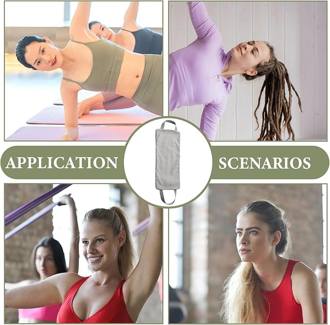 GANAZONO Canvas Weight Training Sandbag for Yoga and Fitness Adjustable Resistance Multi-Function Exercise Bag with Handles for Arm and Leg Workouts Suitable for Home and Gym