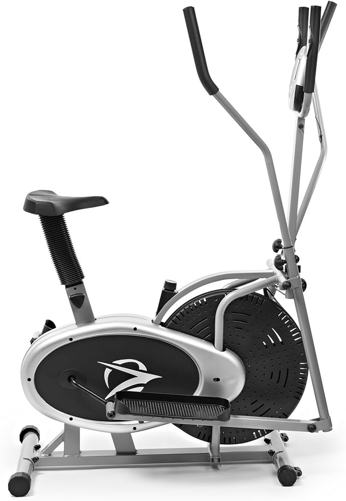 Plasma Fit Elliptical Machine Cross Trainer 2 in 1 Exercise Bike Cardio Fitness Home Gym Equipment