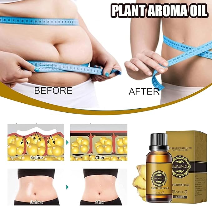 3 Bottle Abdominal Drainage Ginger Oil,Belly Drainage Belly Off Massage Oil Massage Liquid