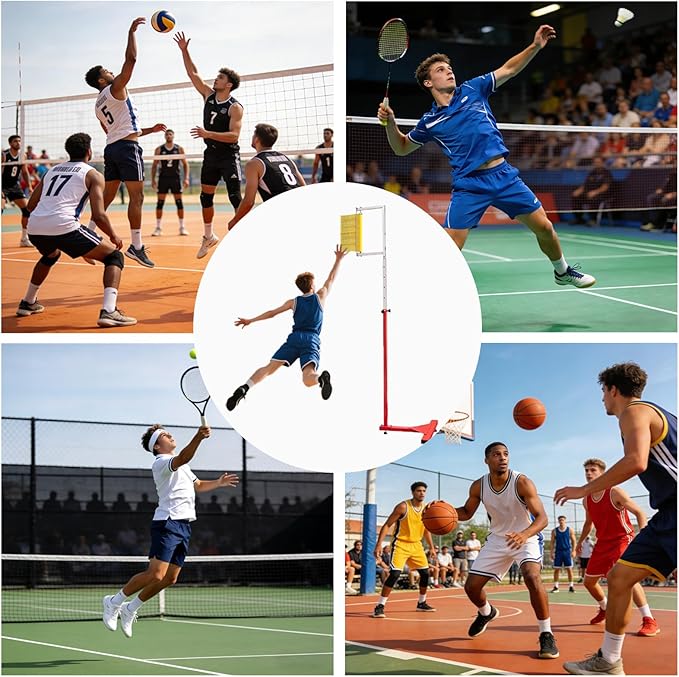 Vertical Jump Tester for Training, Height Adjustment Jump Measurement Tool, Vertical Measure Trainer Stick Pole for Basketball Volleyball Training Aid