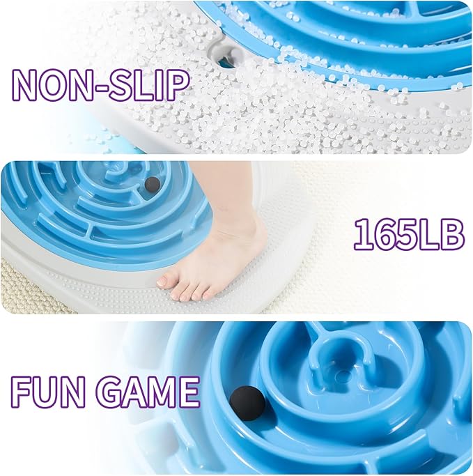 Balance Board Maze, 20 Inch Maze Balance Plate, Anti Slip Balance Board with 3 Replacement Maze Disks, Maximum Load of 165 Pounds