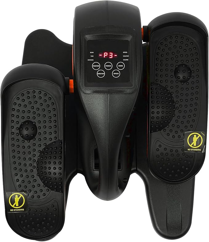 Portable Pedal Exerciser 5 Speed Gears Electric Elliptical Trainer with Remote Control and LCD Screen Under Desk Bike Pedal Exerciser for Home, Training Room, Offices