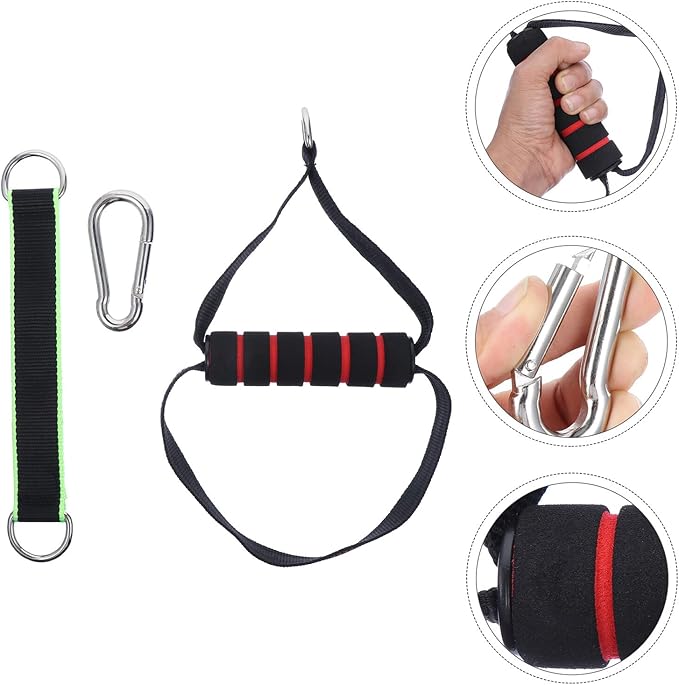 Milisten Resistance Band Handle Fitness Training Pull-up Grip Workout Strap Exercise Ring for Home Gym Strength Equipment Attachments with Dual-use Design